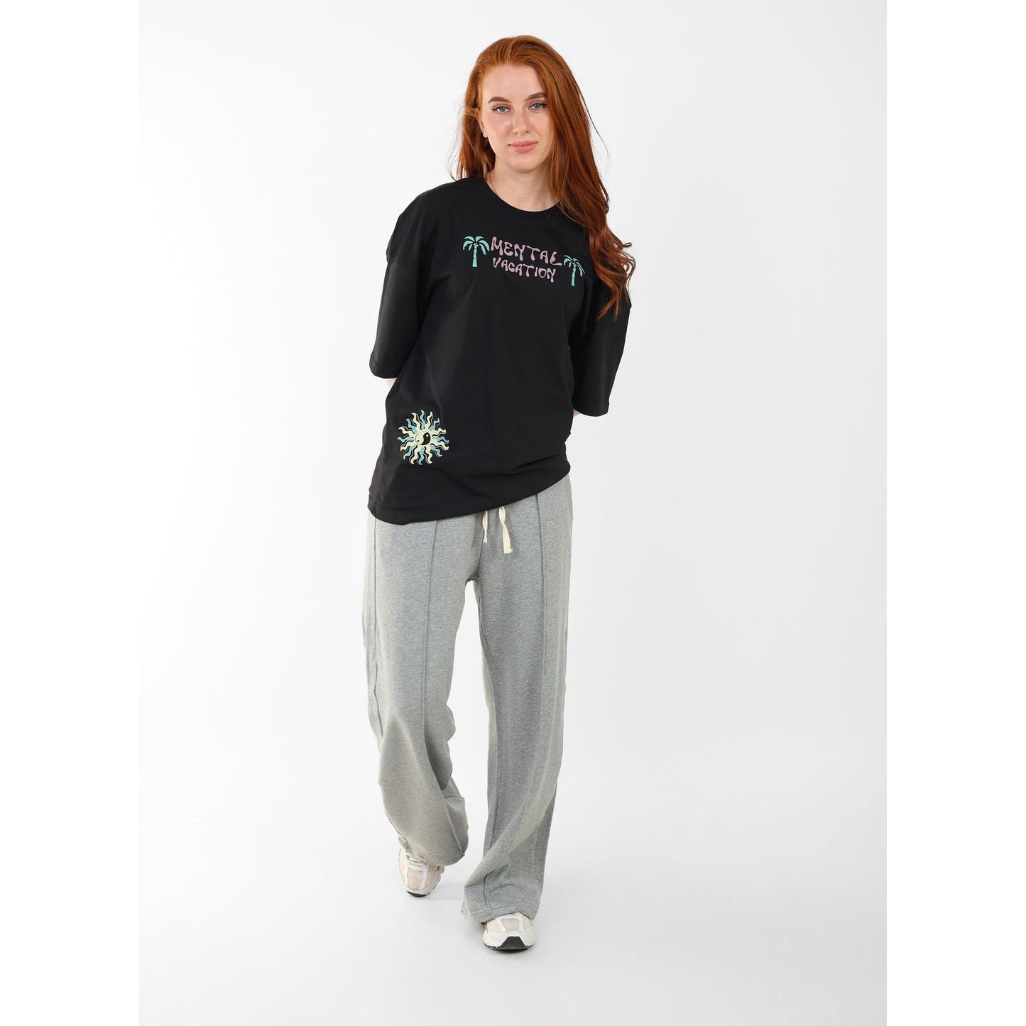 BLACK T- SHIRT over size Unisex print wearsly