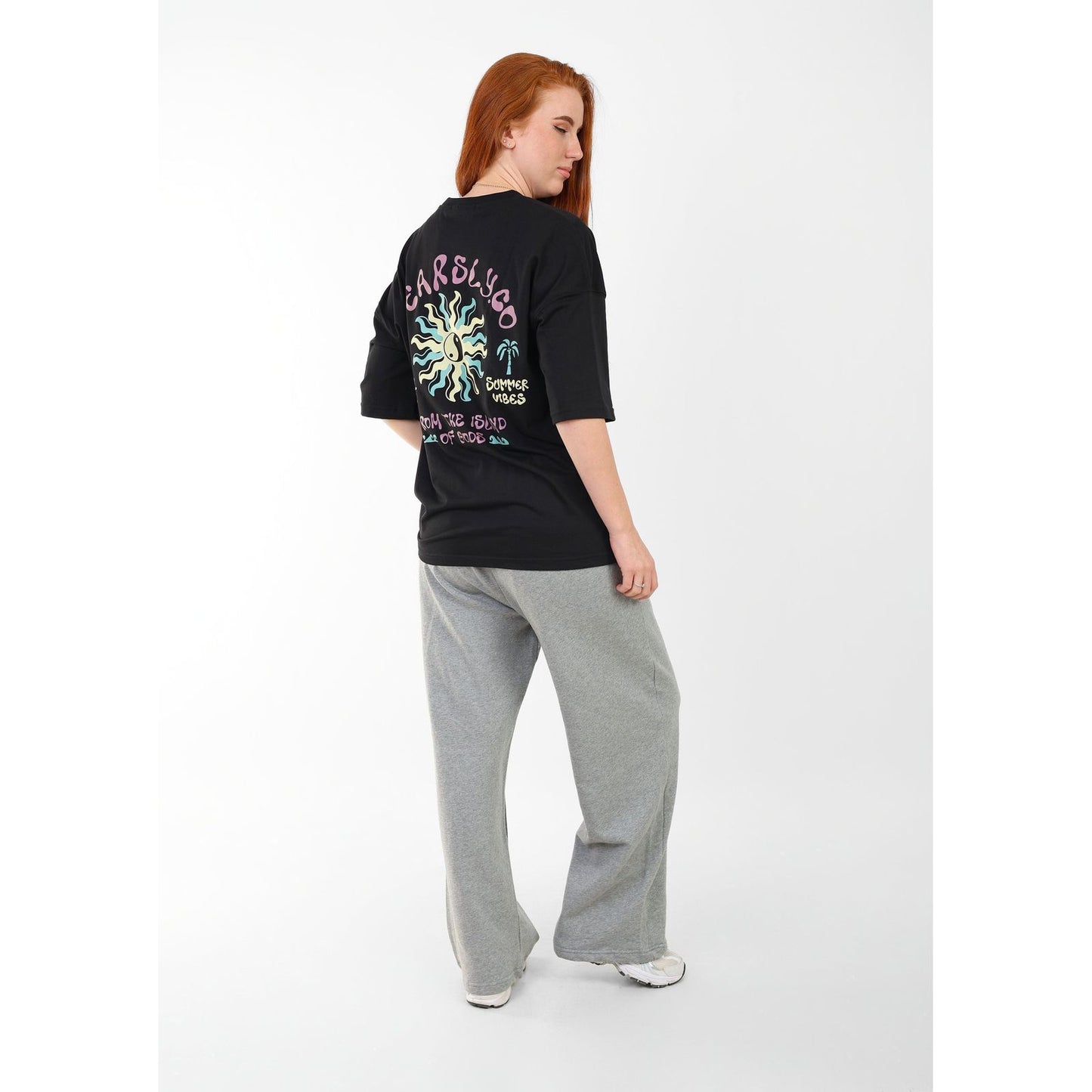 BLACK T- SHIRT over size Unisex print wearsly