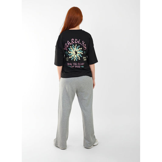 BLACK T- SHIRT over size Unisex print wearsly