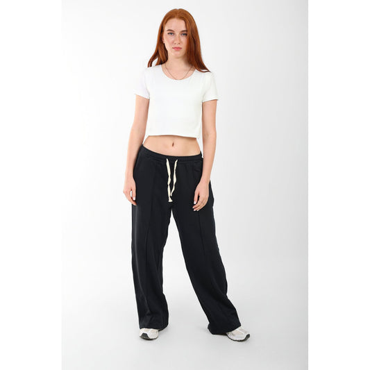 CROPPED WIDE NECK basic Double layer