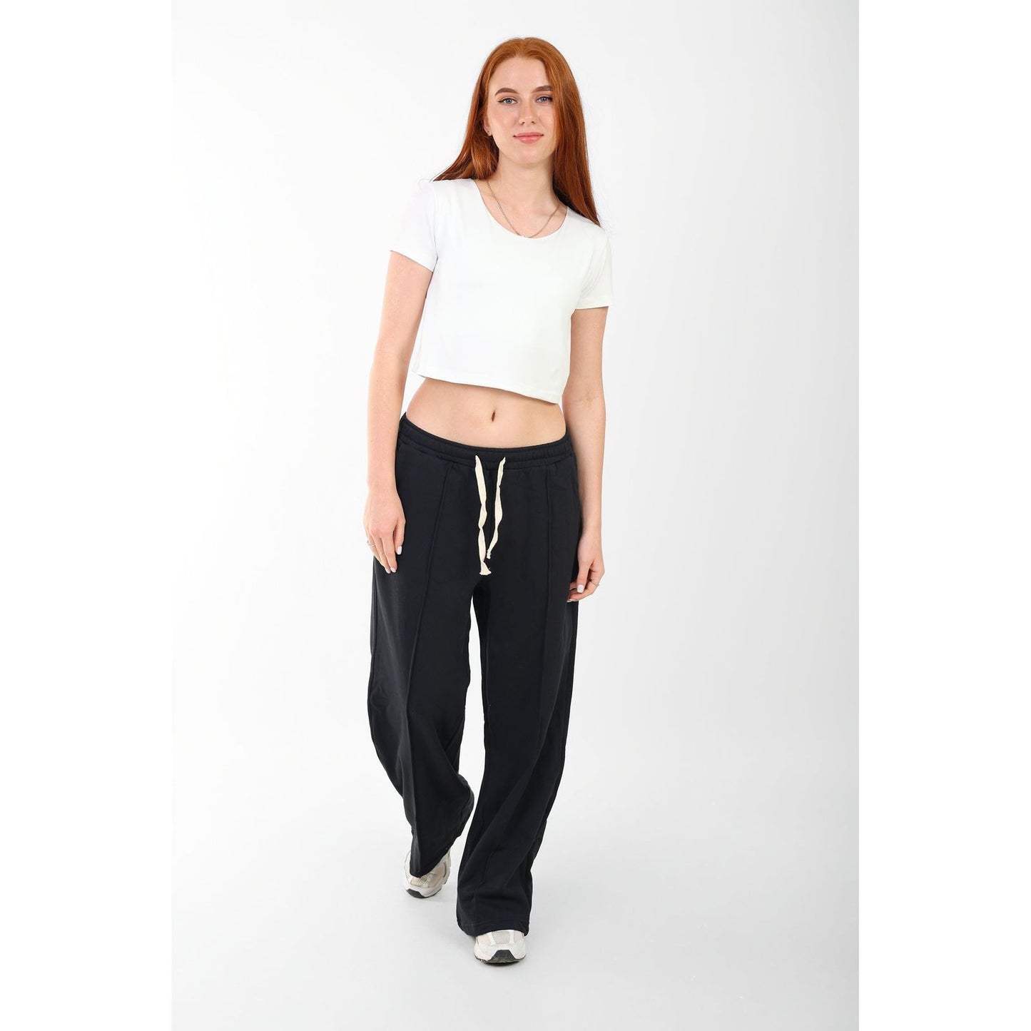 CROPPED WIDE NECK basic Double layer