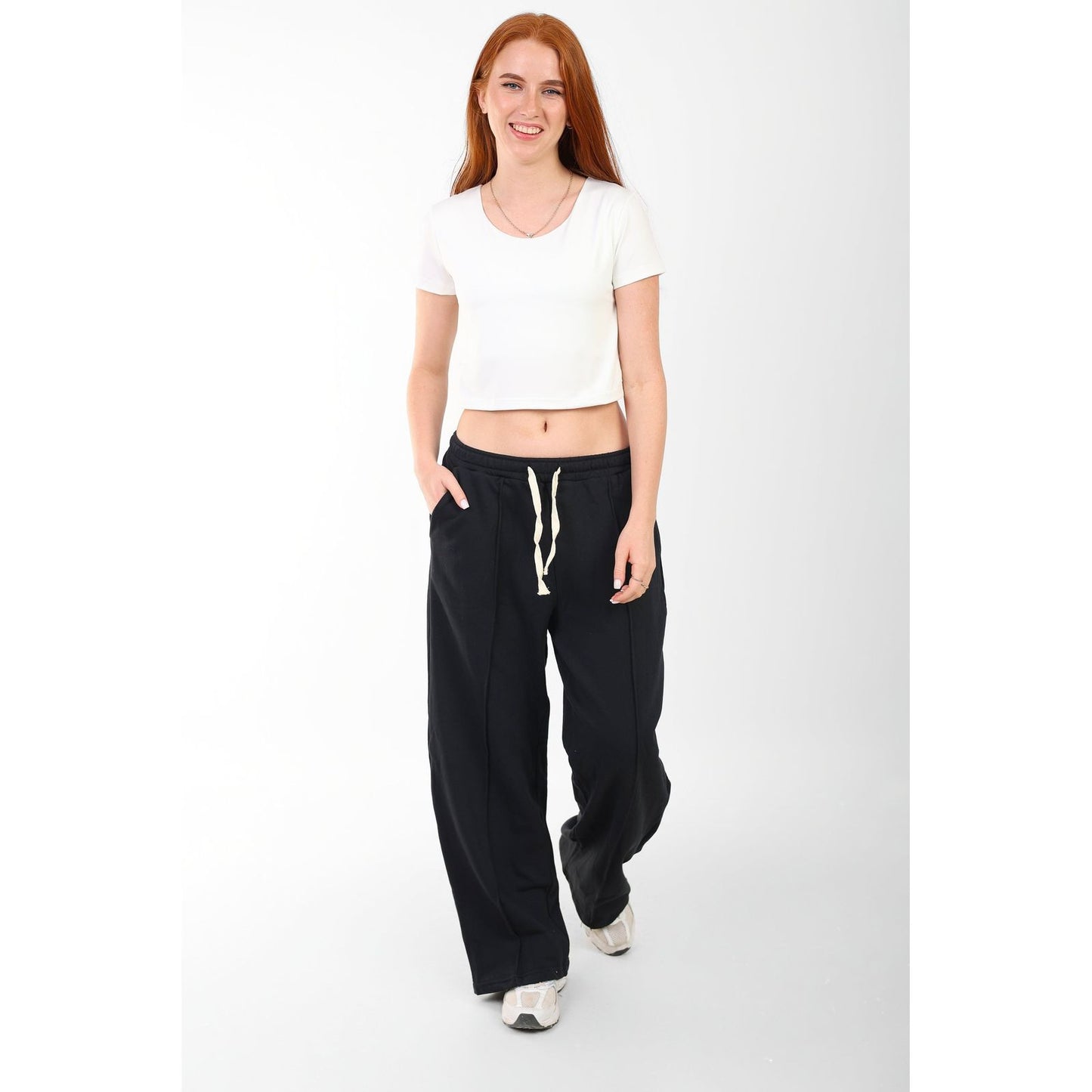 CROPPED WIDE NECK basic Double layer