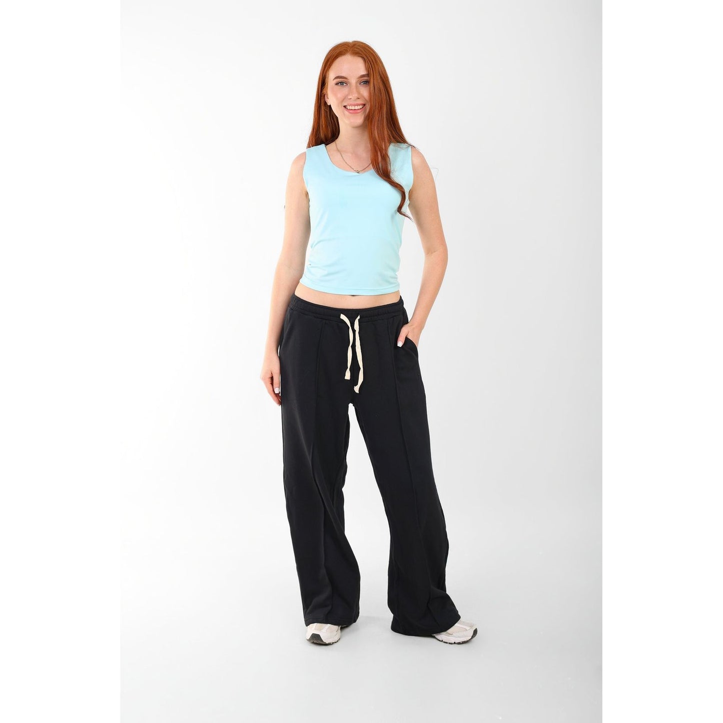 TANK TOP ROUND NECK basic Double layer