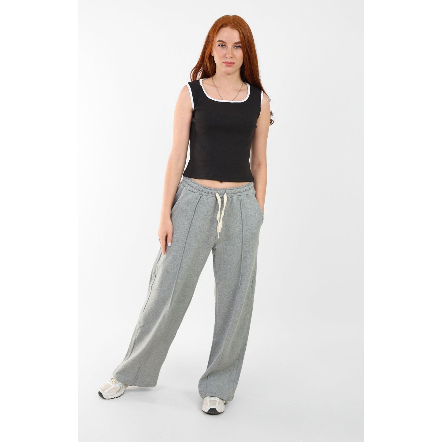 RIBBED TANK TOP ROUND NECK