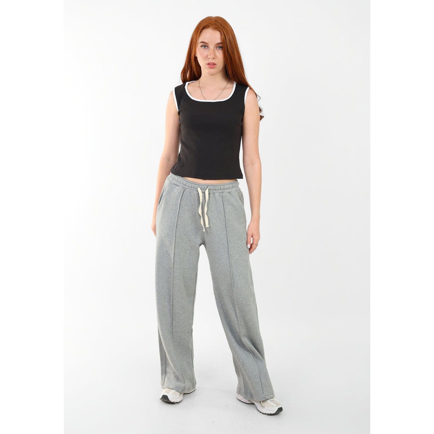 RIBBED TANK TOP ROUND NECK