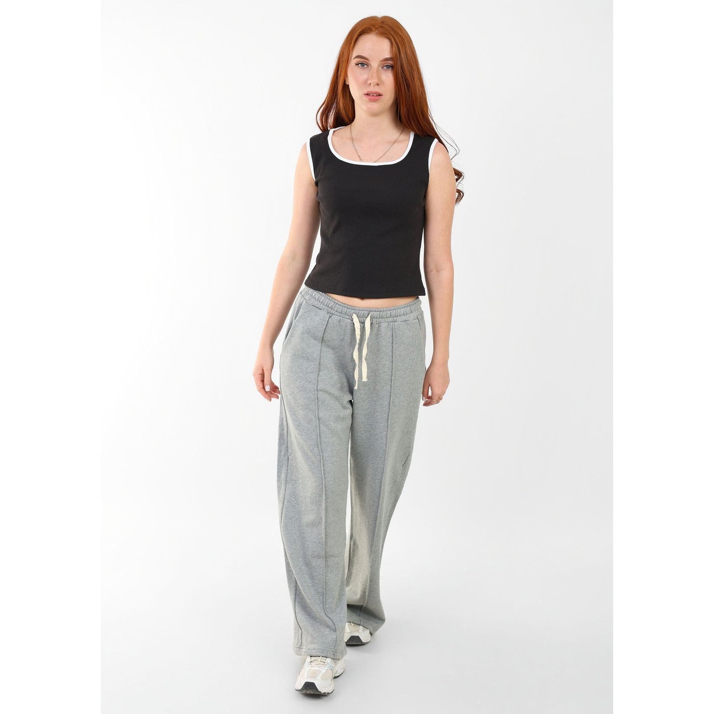 RIBBED TANK TOP ROUND NECK