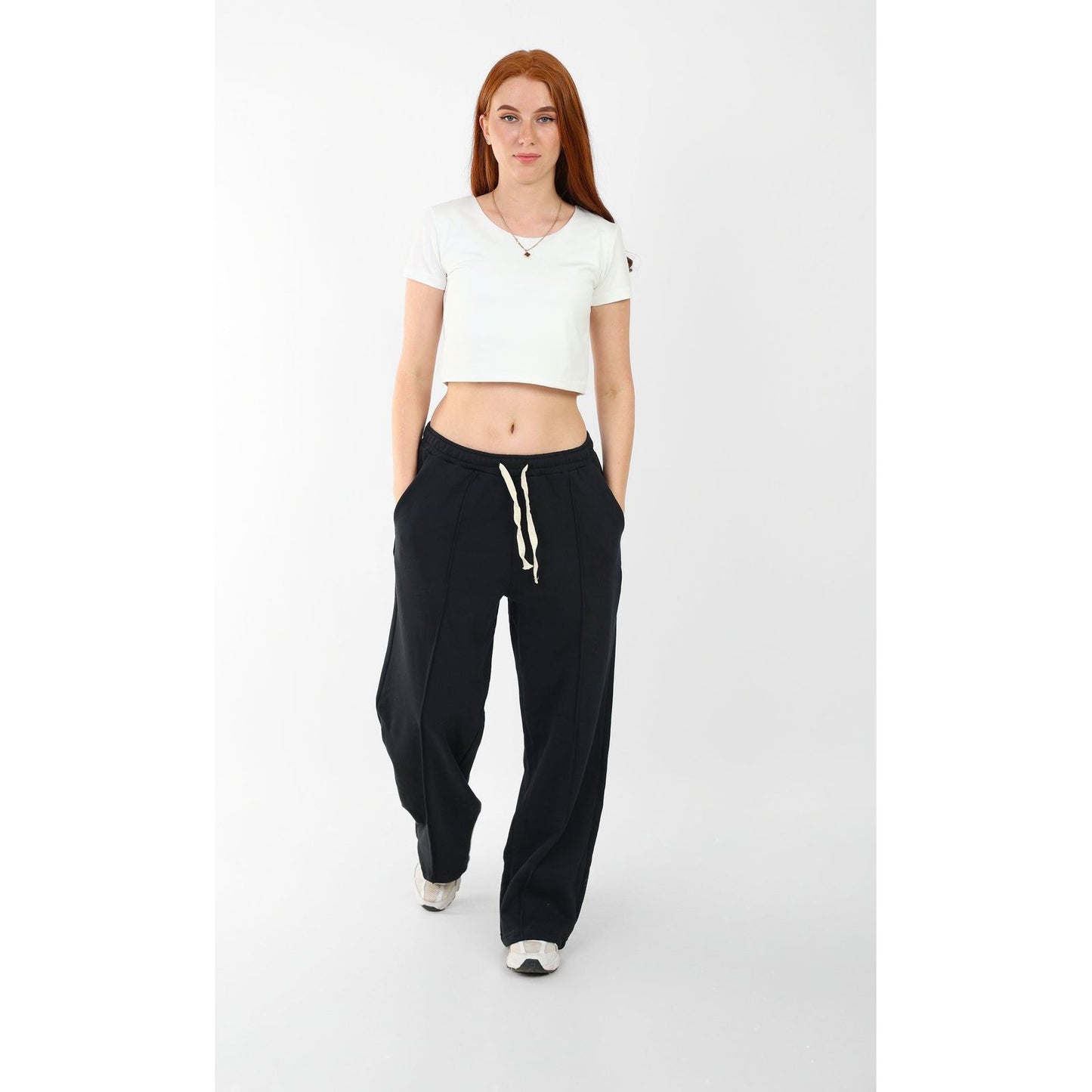 wideleg sweatpants over size line in  front