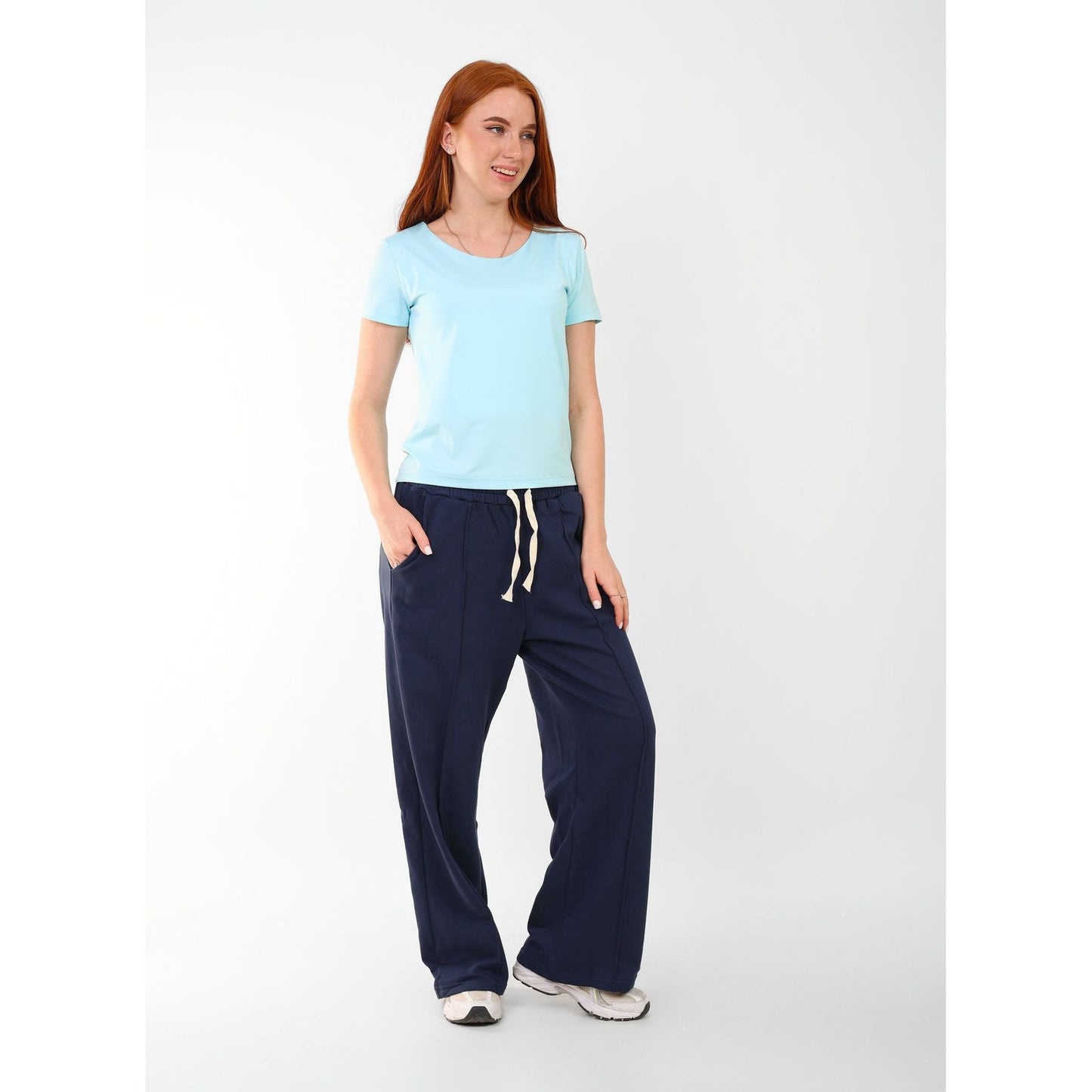 WIDE NECK SHORT SLEEVE basic Double layer