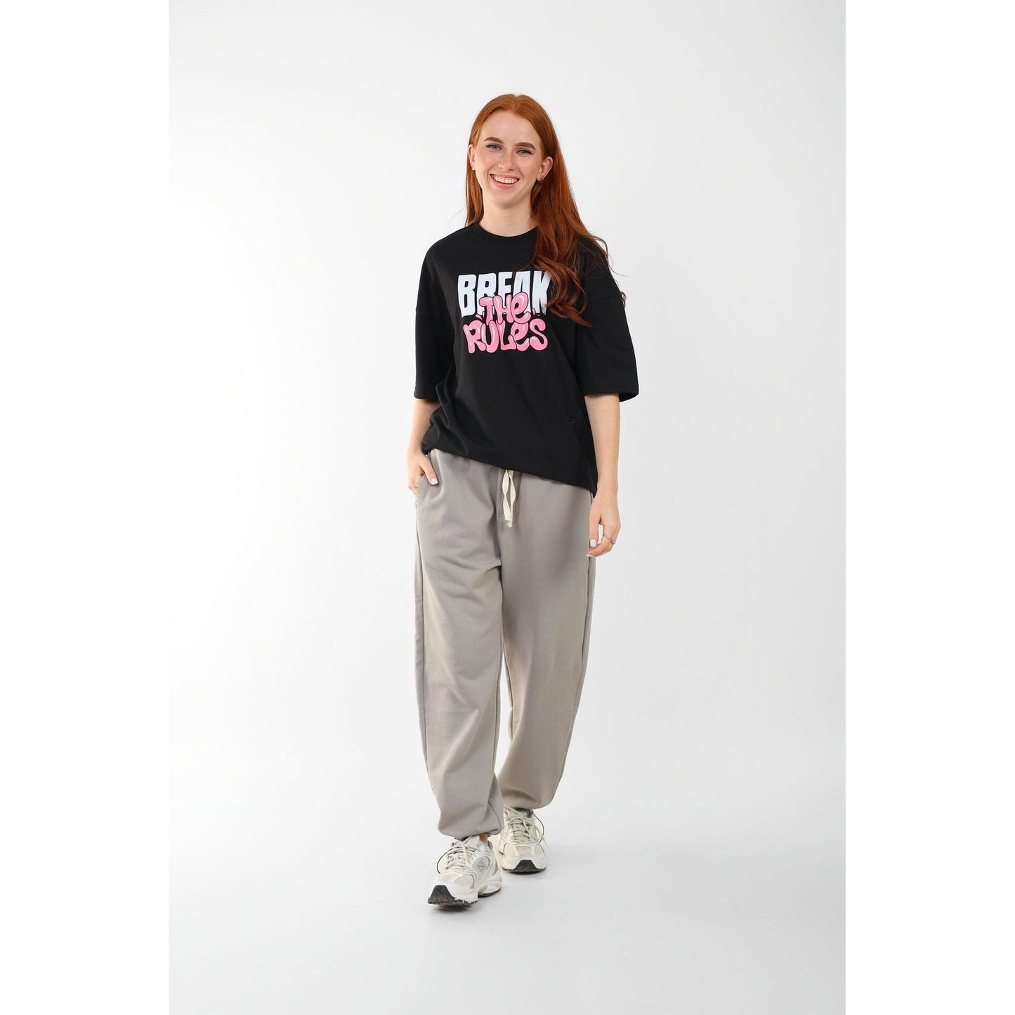 BLACK T- SHIRT over size prin break