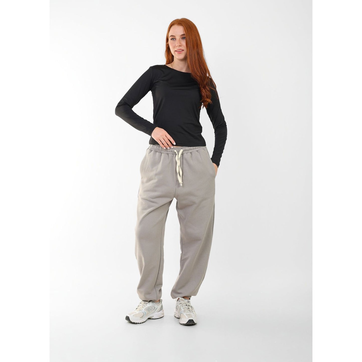 WIDE NECK LONG SLEEVE basic Double layer