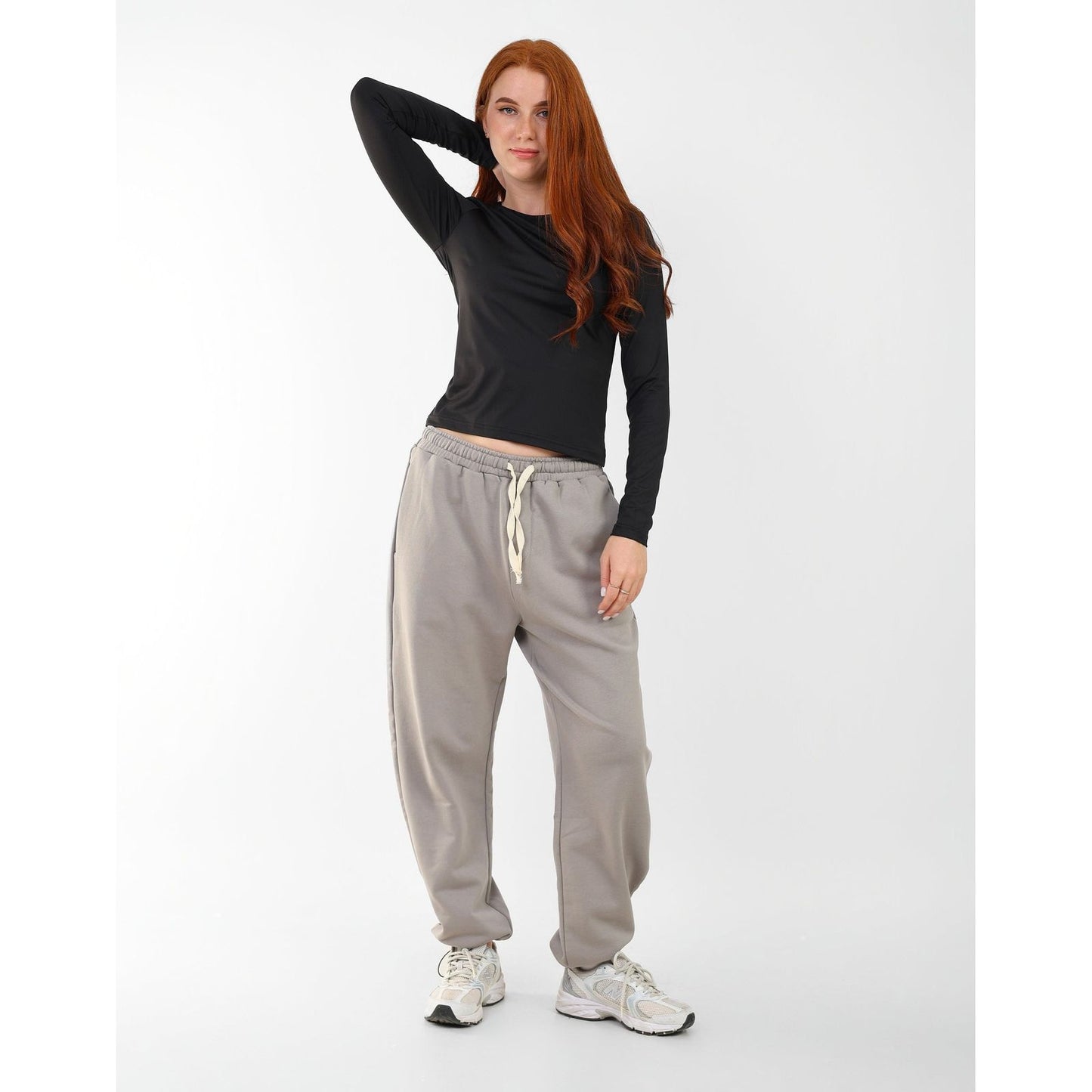 WIDE NECK LONG SLEEVE basic Double layer