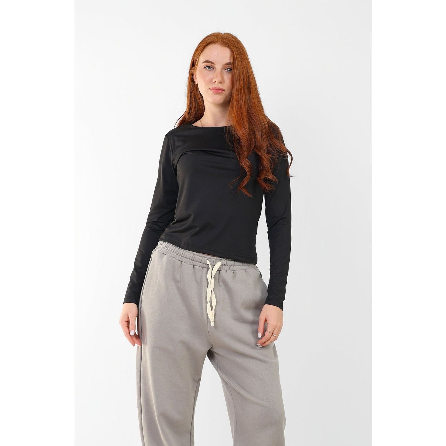 WIDE NECK LONG SLEEVE basic Double layer