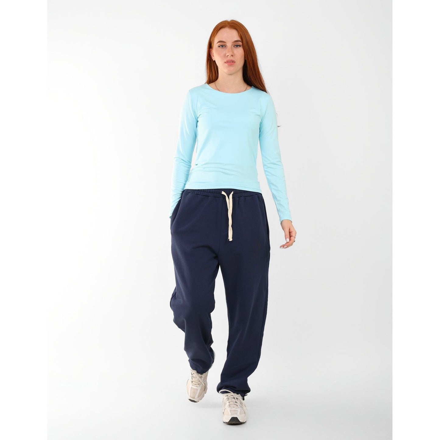 WIDE NECK LONG SLEEVE basic Double layer