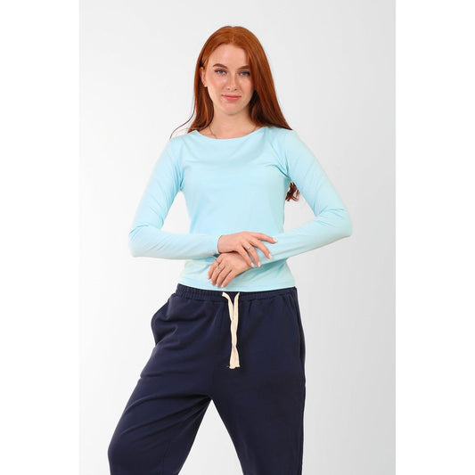 WIDE NECK LONG SLEEVE basic Double layer