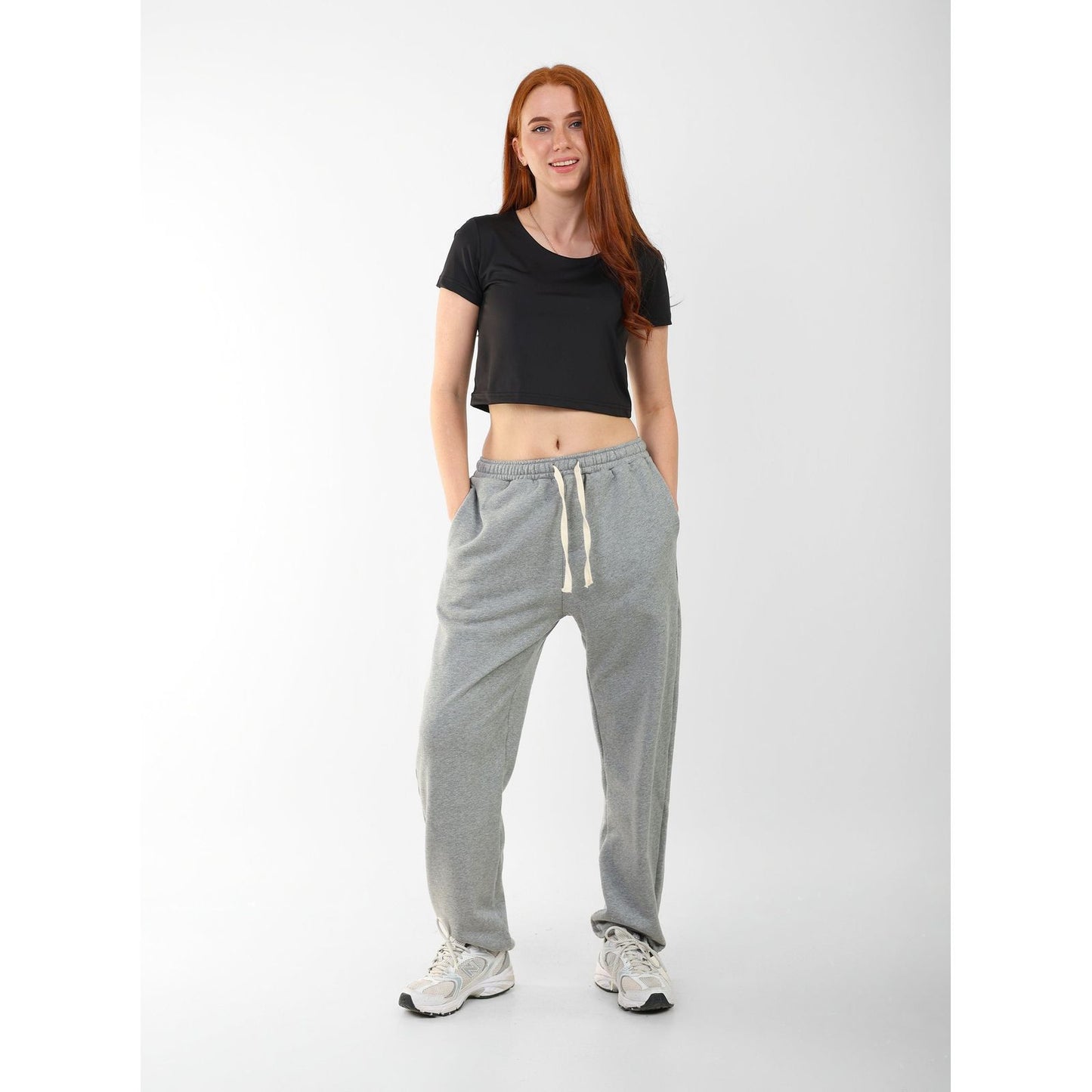 CROPPED WIDE NECK basic Double layer