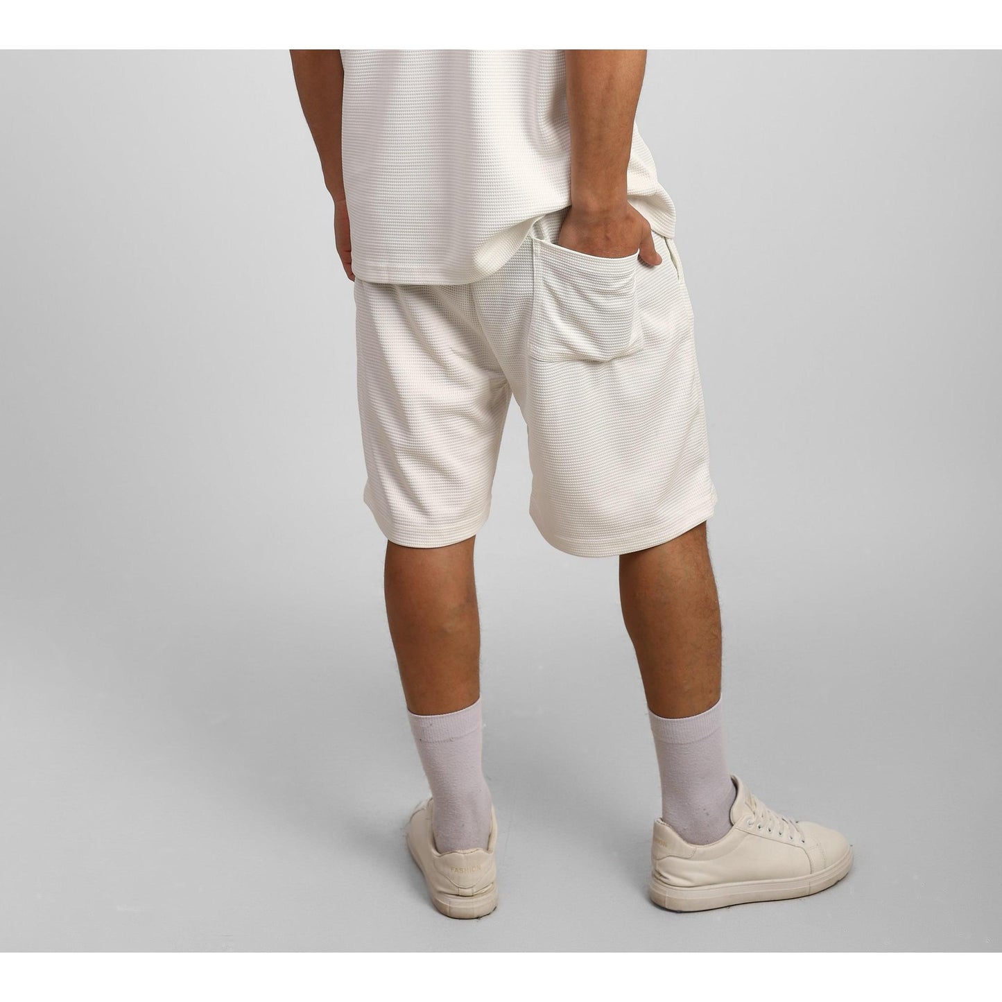 Textured Casual Shorts
