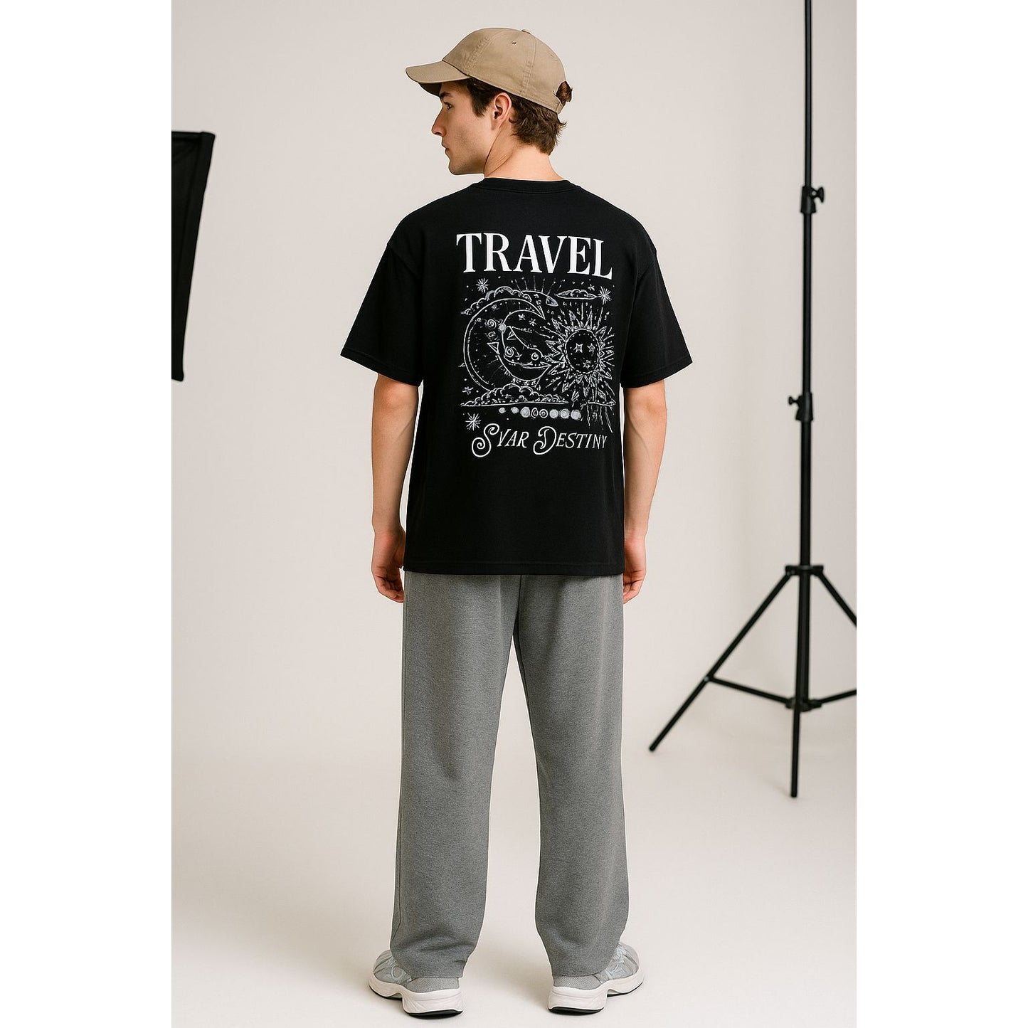 Black T- SHIRT over size  sun