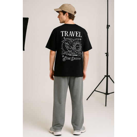 Black T- SHIRT over size  sun