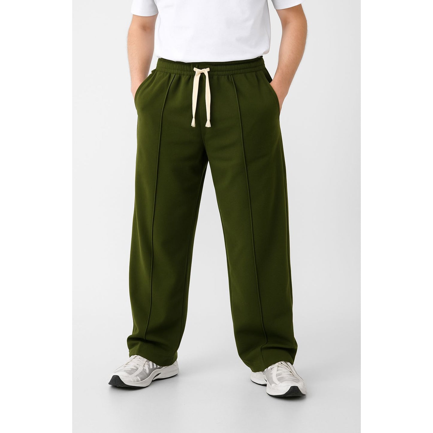 wideleg sweatpants oversize line in front boy