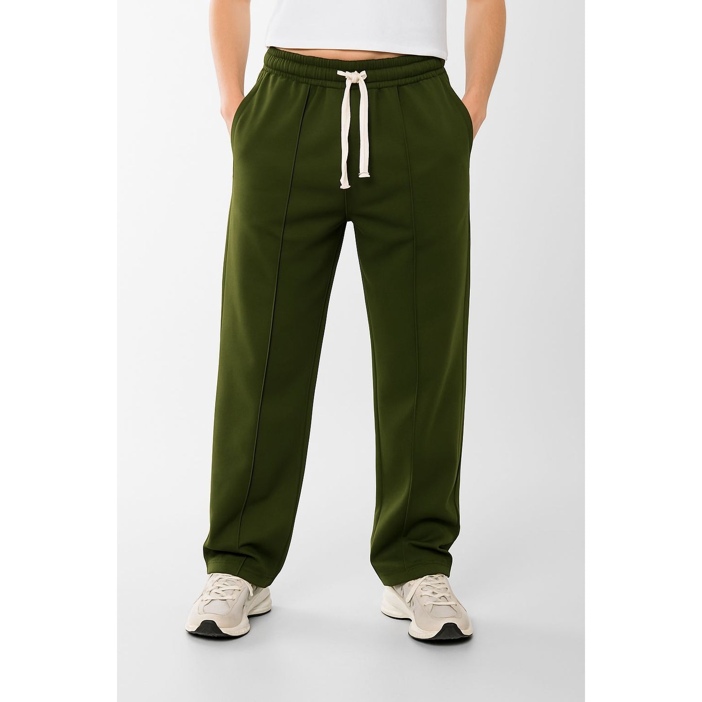 wideleg sweatpants oversize line in front boy