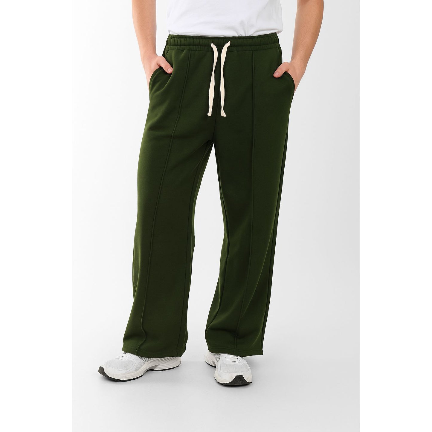 wideleg sweatpants oversize line in front boy