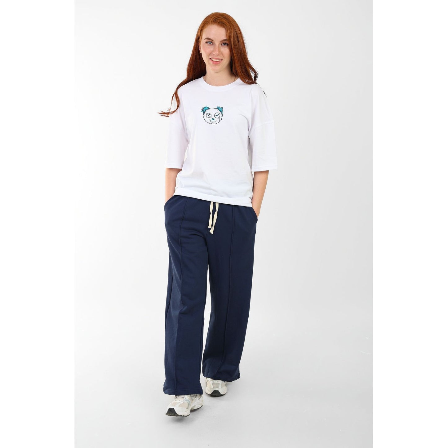 White T- SHIRT over size  Unisex dont with me