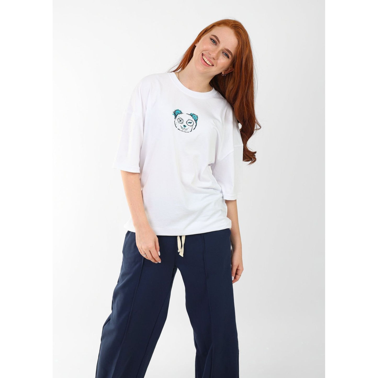 White T- SHIRT over size  Unisex dont with me