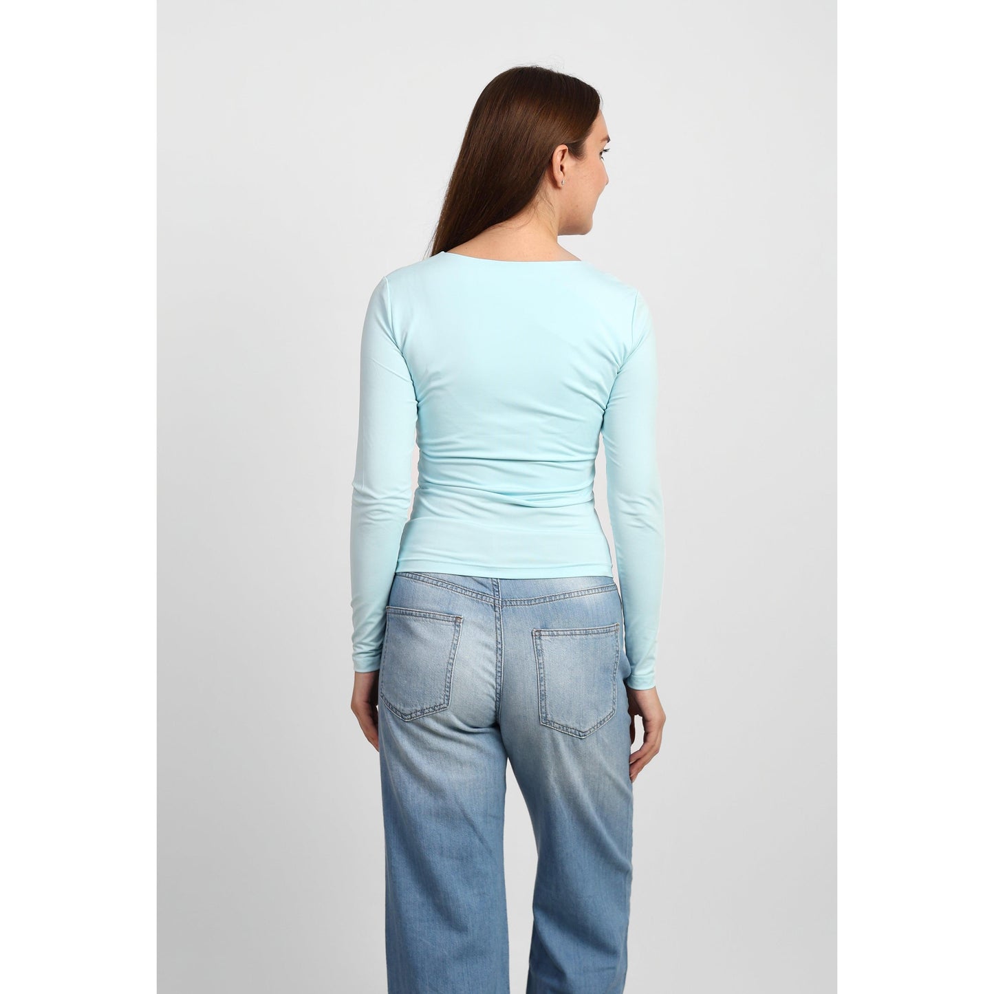 WIDE NECK LONG SLEEVE basic Double layer