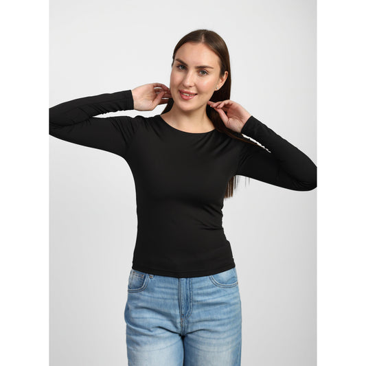 WIDE NECK LONG SLEEVE basic Double layer