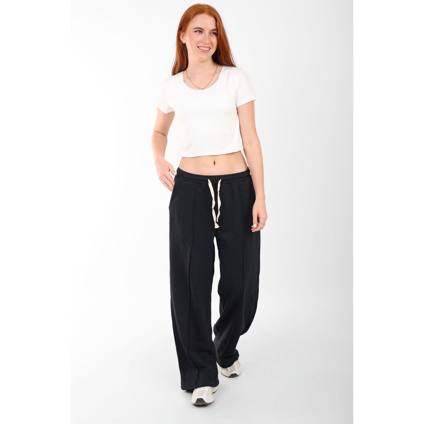 CROPPED WIDE NECK basic Double layer