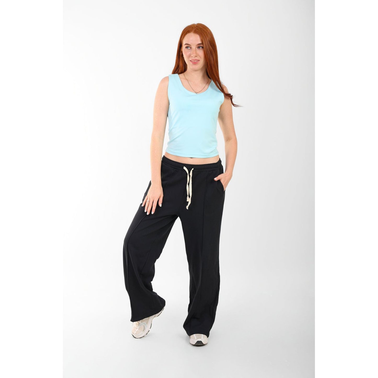 TANK TOP ROUND NECK basic Double layer