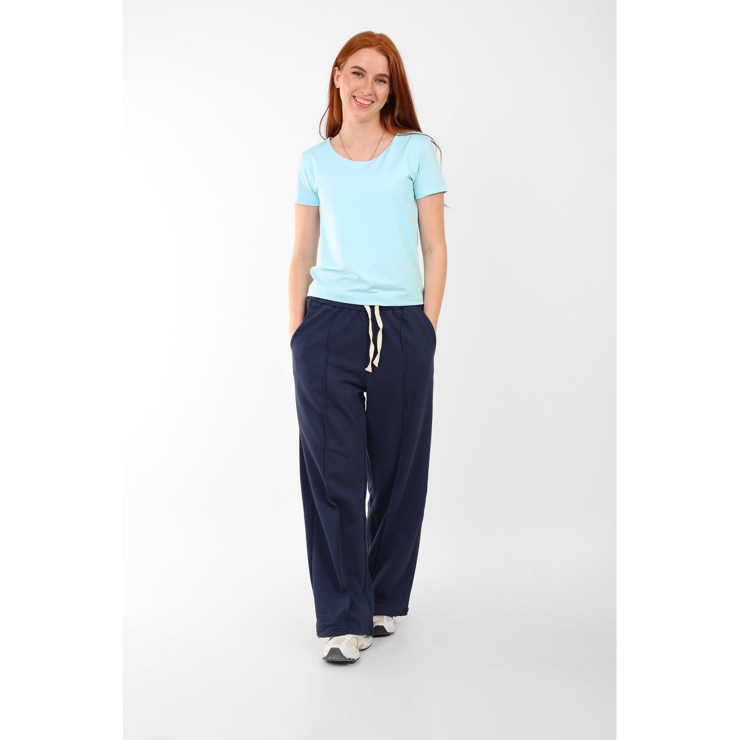 WIDE NECK SHORT SLEEVE basic Double layer