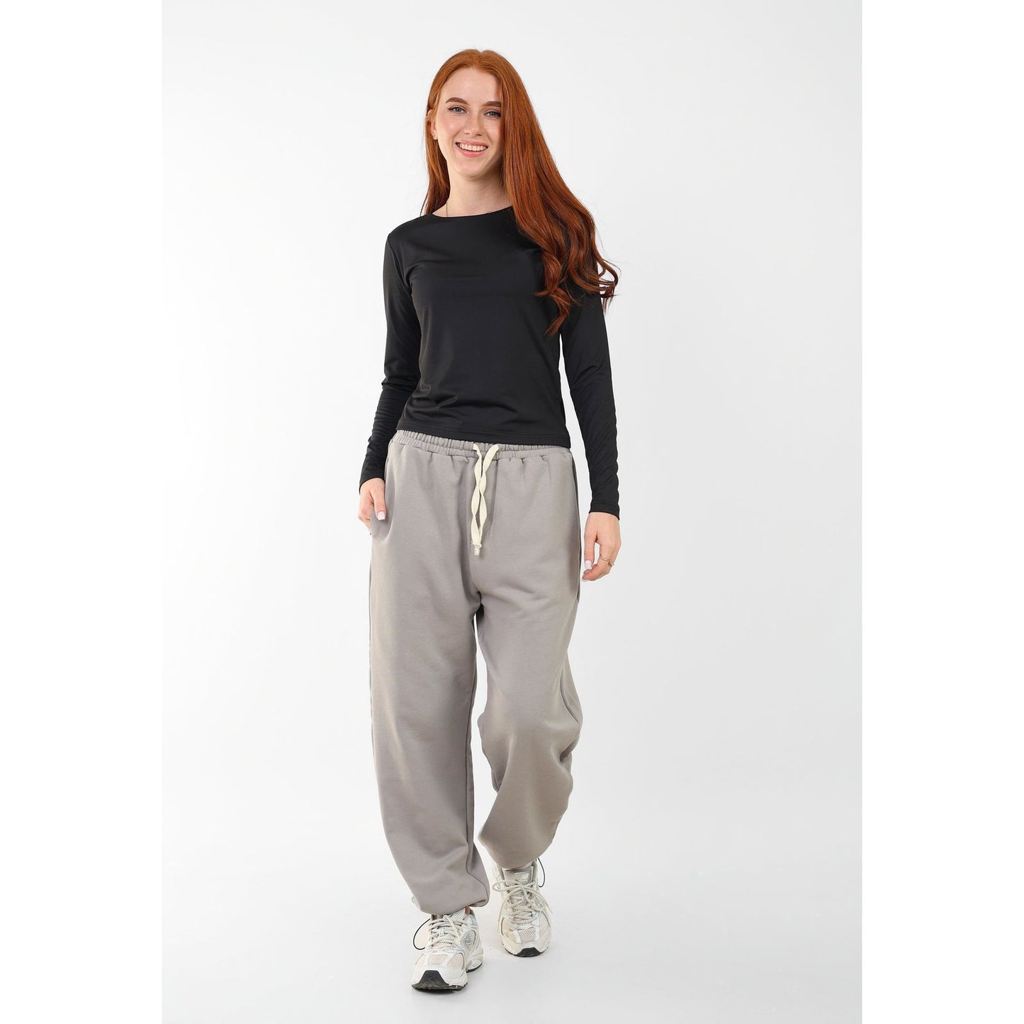 WIDE NECK LONG SLEEVE basic Double layer