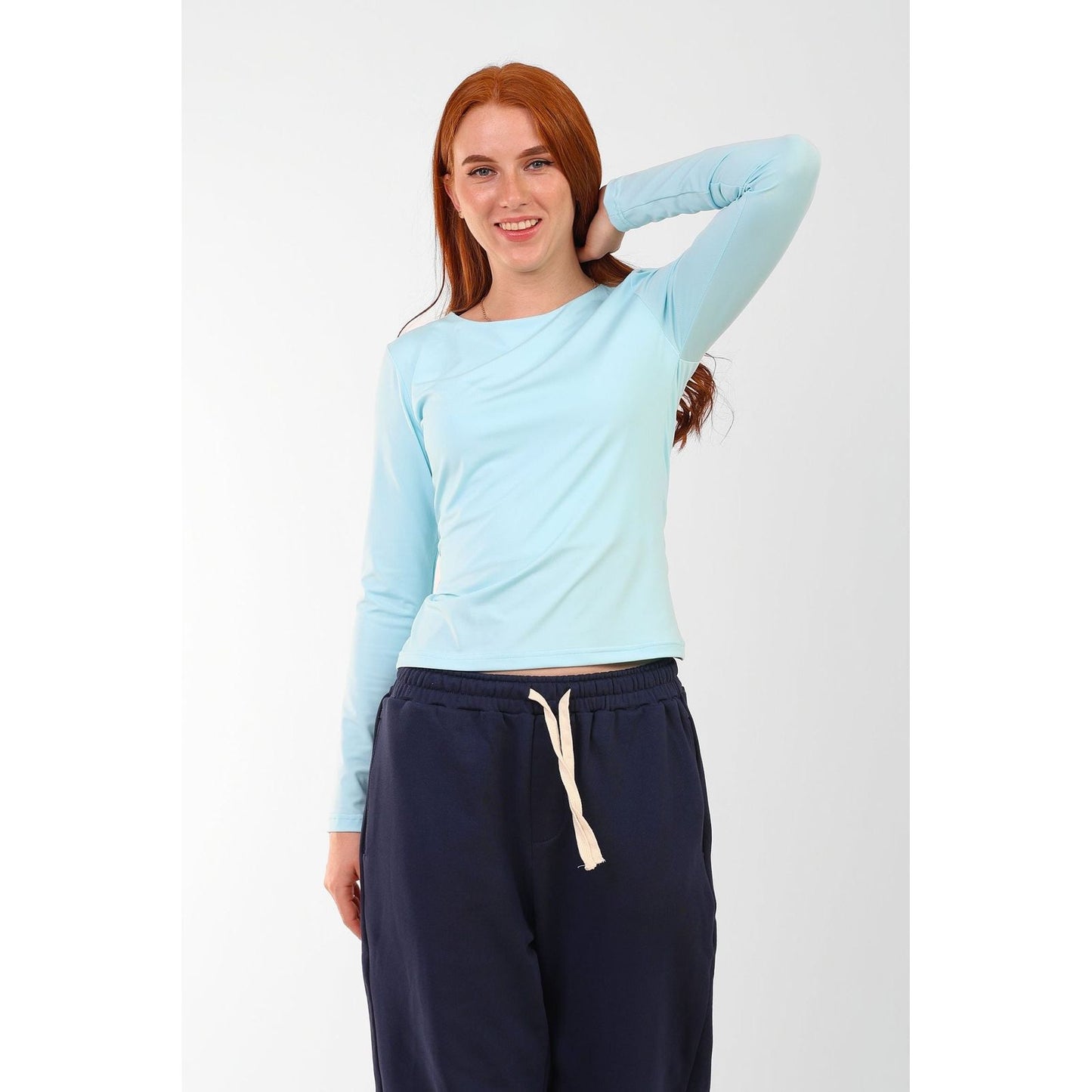 WIDE NECK LONG SLEEVE basic Double layer