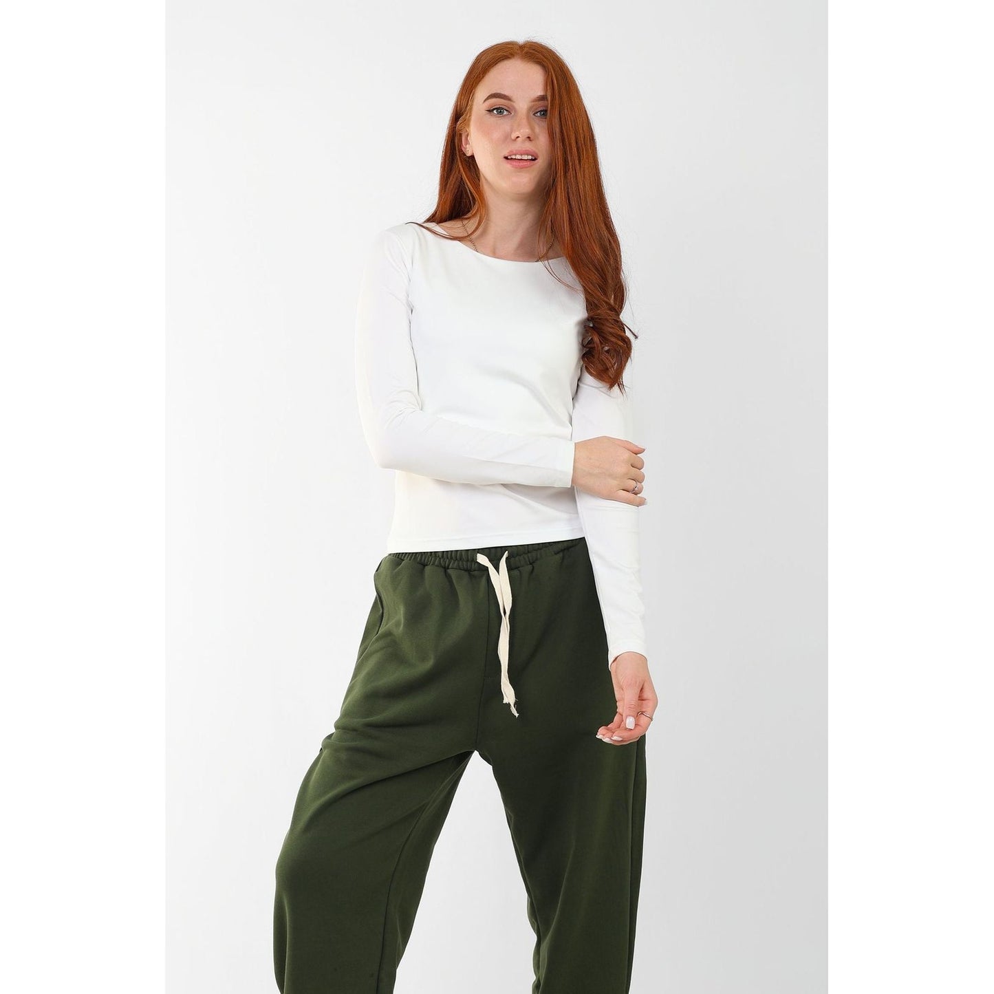 WIDE NECK LONG SLEEVE basic Double layer