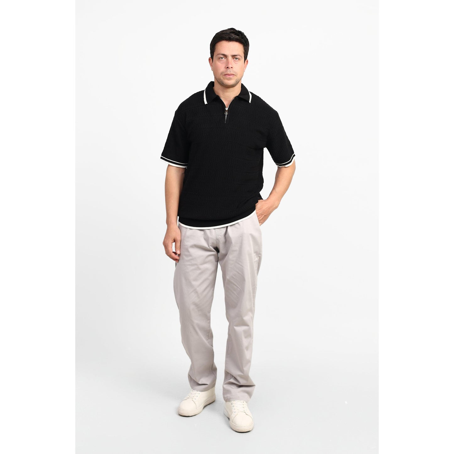Short Sleeve Polo – Zip Collar