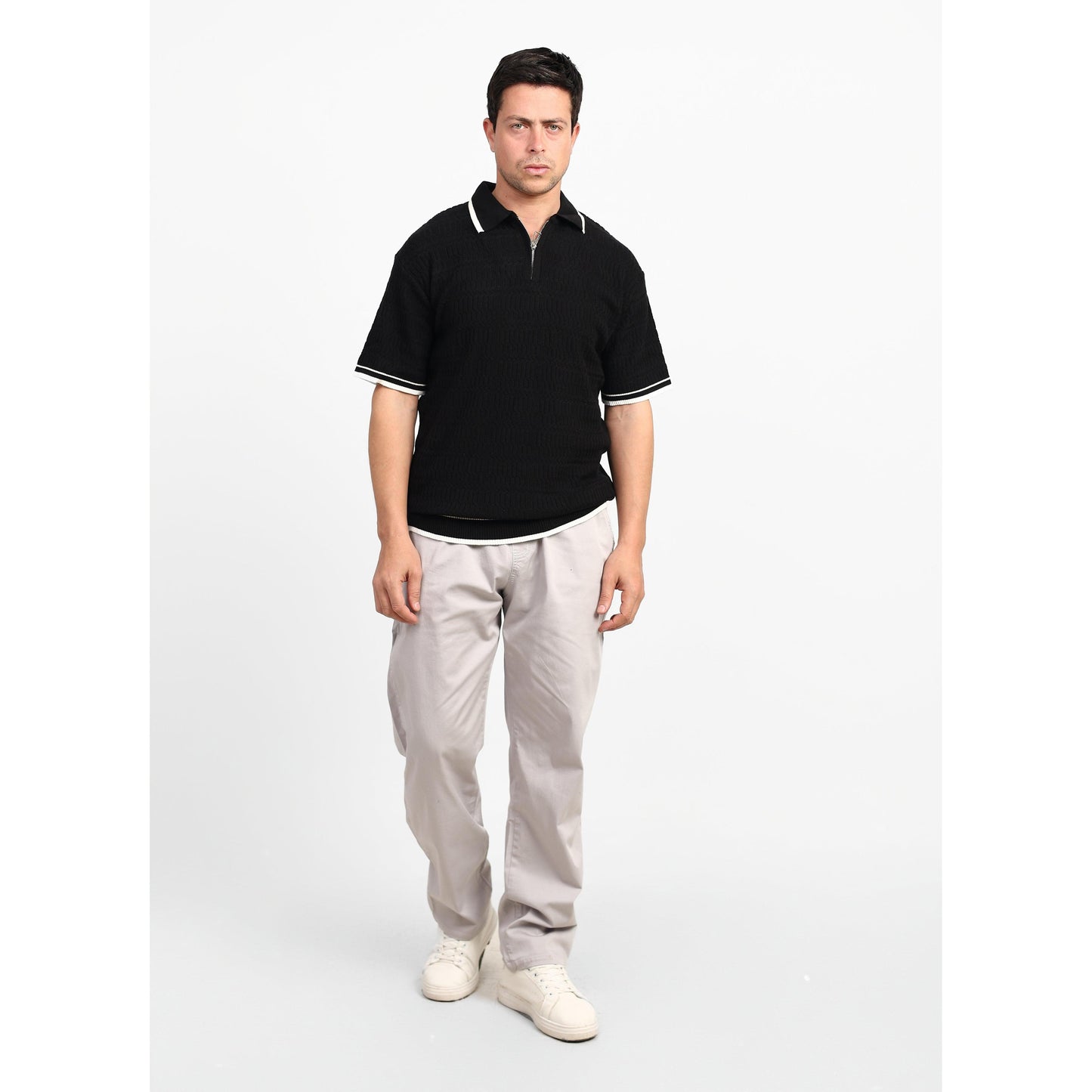 Short Sleeve Polo – Zip Collar