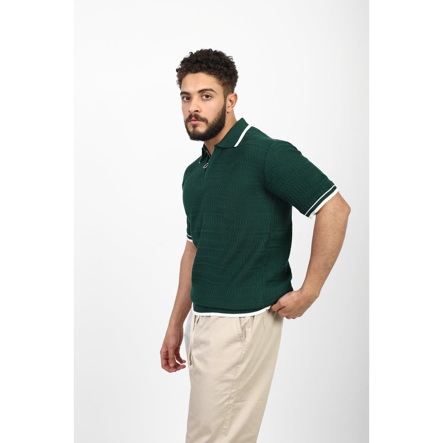 Short Sleeve Polo – Zip Collar