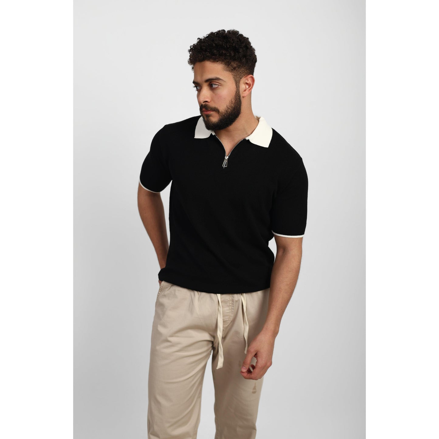 Short Sleeve Polo – Zip Collar
