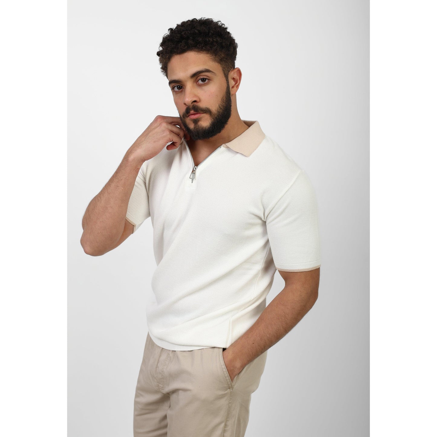 Short Sleeve Polo – Zip Collar