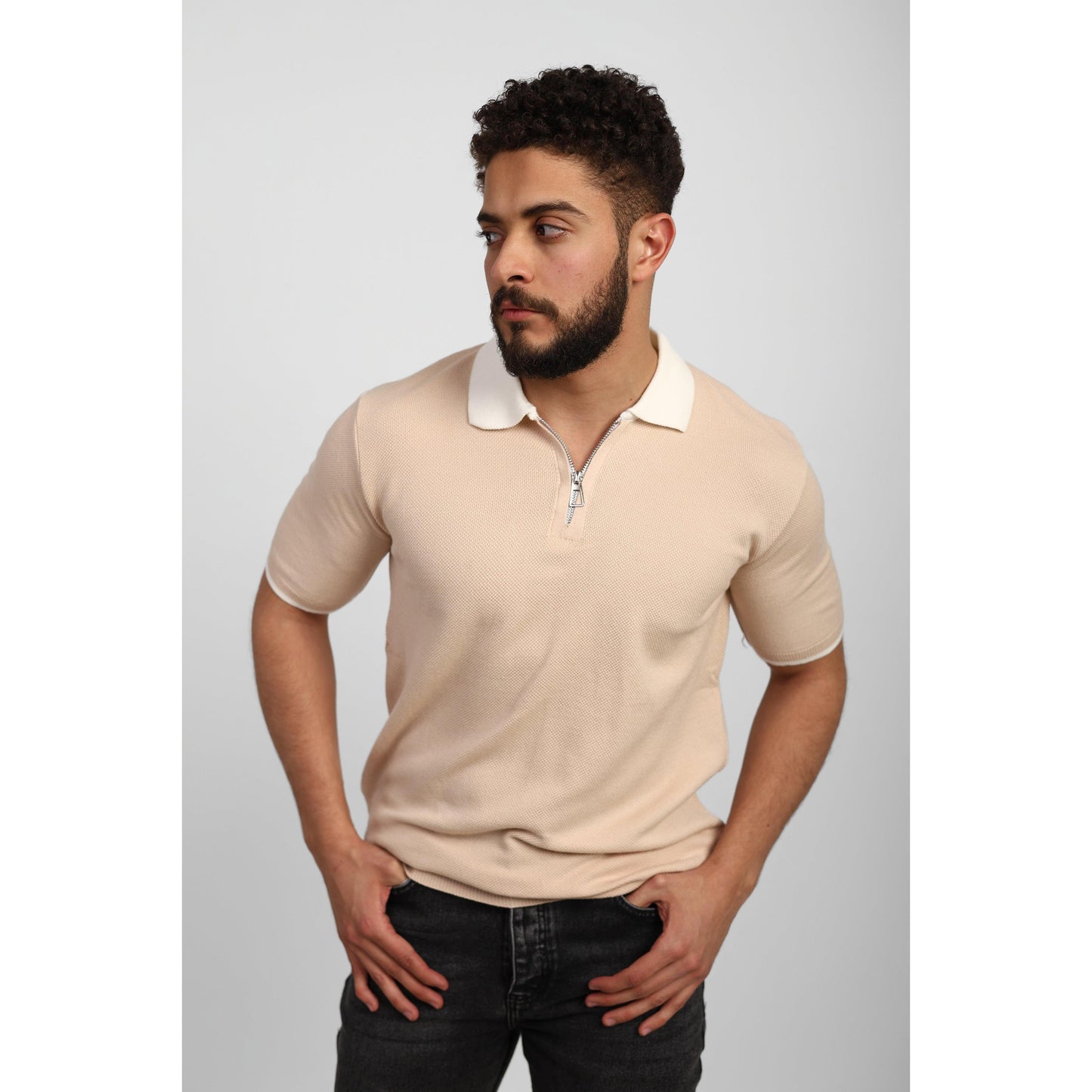 Short Sleeve Polo – Zip Collar