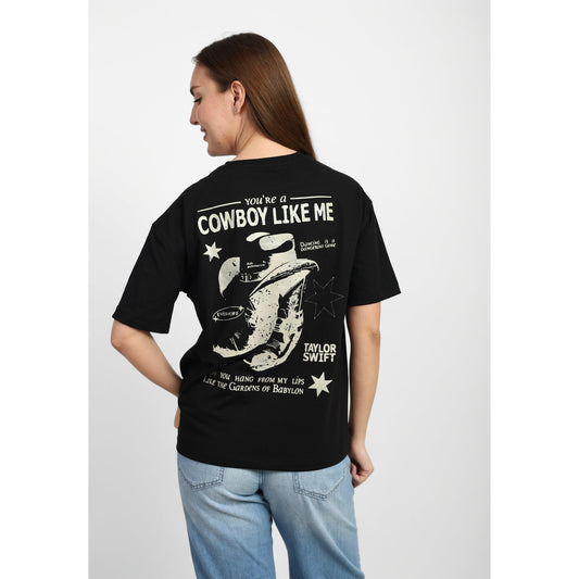 Oversized Graphic Cotton T-Shirt