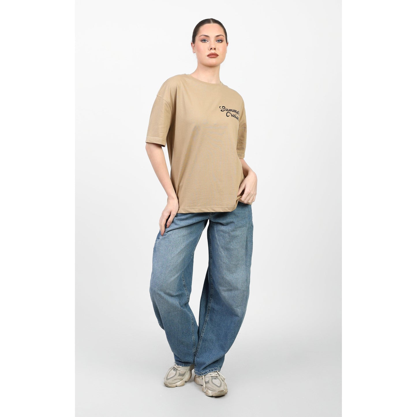 Oversized Graphic Cotton T-Shirt