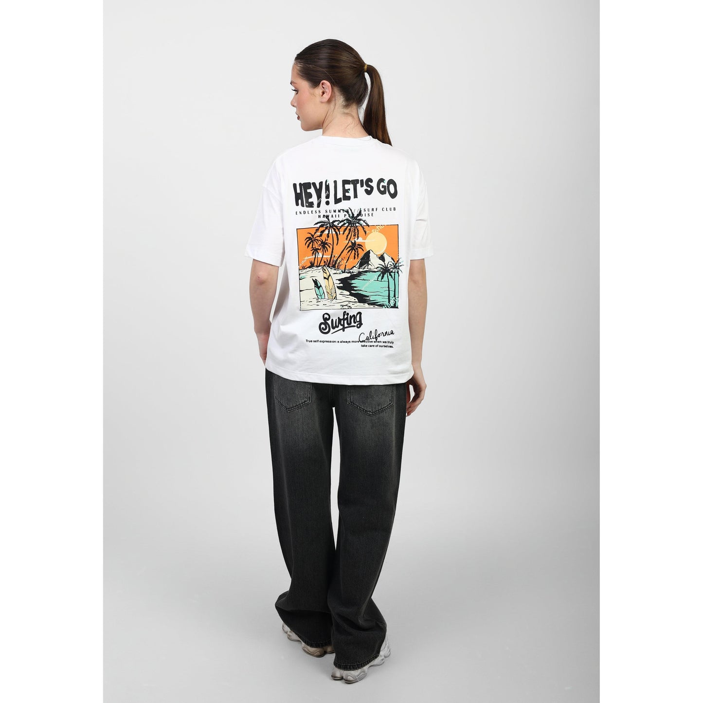 Oversized Graphic Cotton T-Shirt