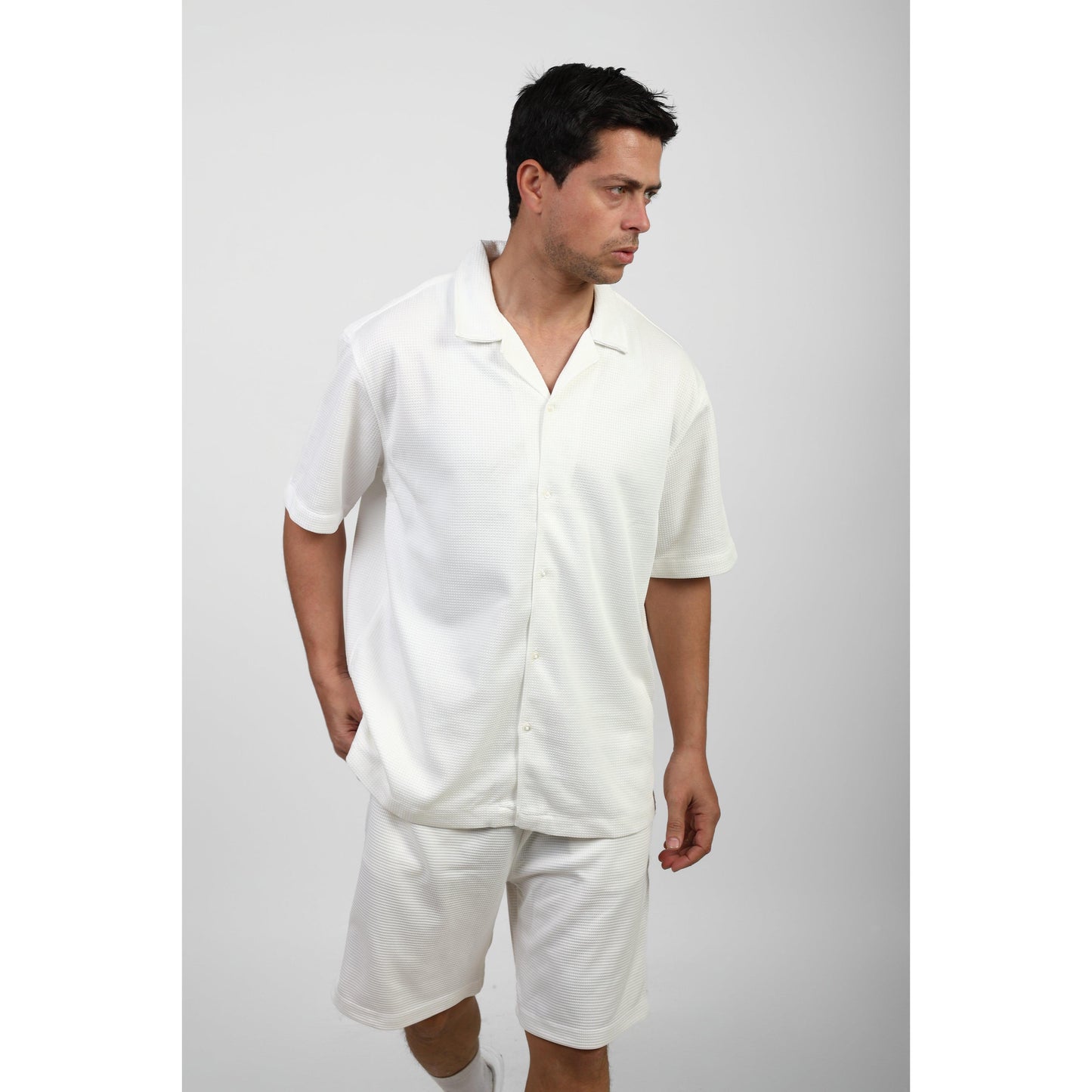 Casual  Short Sleeve Shirt - Over Size