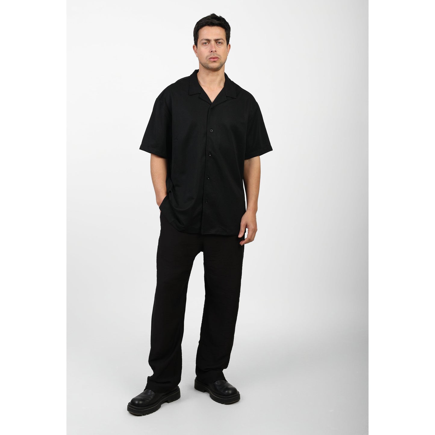 Casual  Short Sleeve Shirt - Over Size