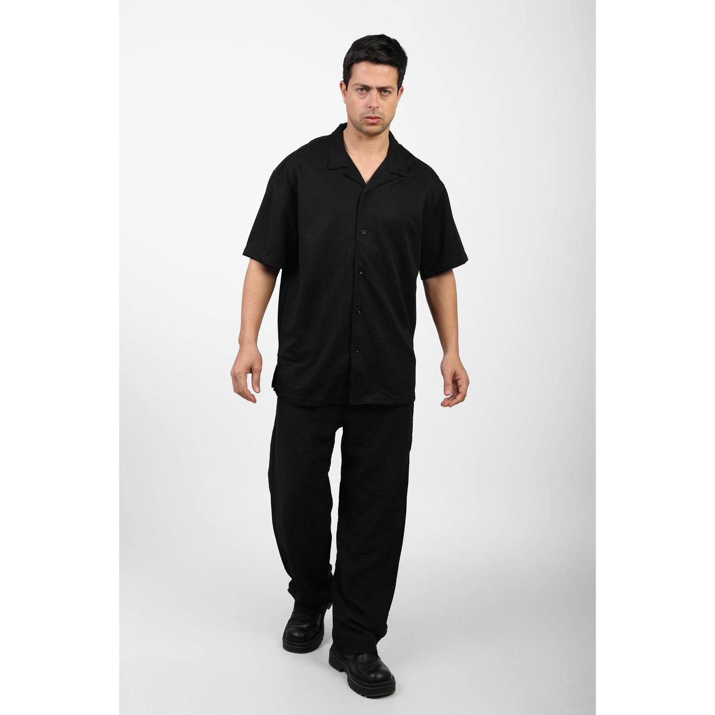 Casual  Short Sleeve Shirt - Over Size