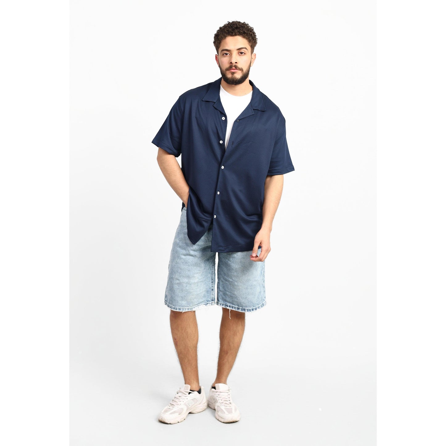 Casual  Short Sleeve Shirt - Over Size