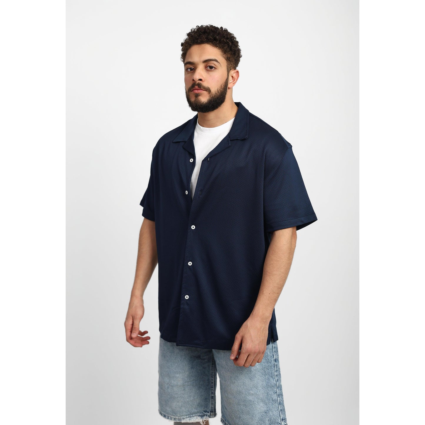 Casual  Short Sleeve Shirt - Over Size