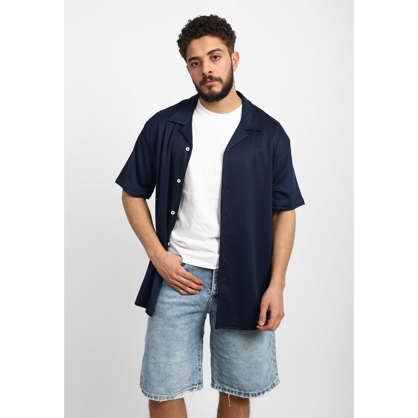 Casual  Short Sleeve Shirt - Over Size